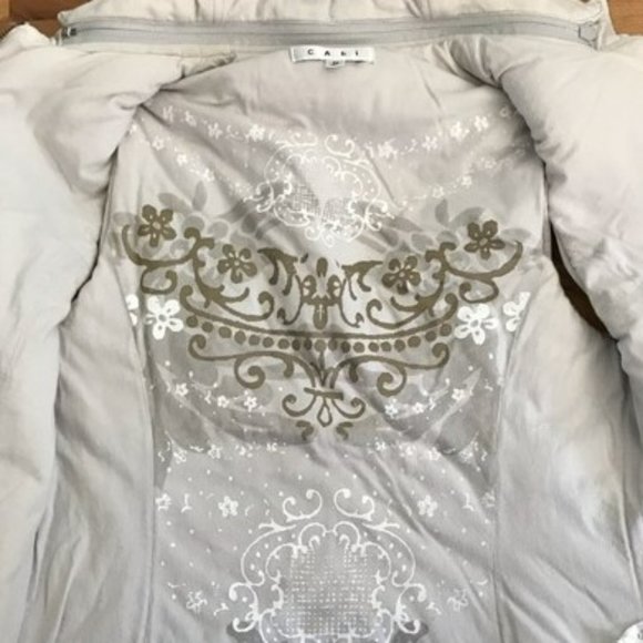 EUC Medium Light Gray Puffer Hooded Vest Style #189 - Picture 3 of 6